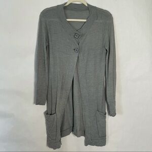 Metalicus lagenlook lightweight wool cardigan gray